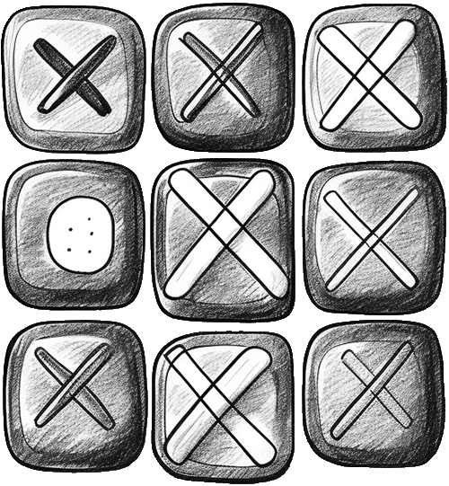 a logo from the tic-tac-toe game